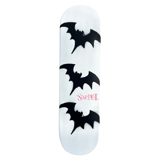 Stardust Tri-Bat Wanderlust Deck 048 8.375" (Full Cut) Flat White / Flat Black / Bright Red