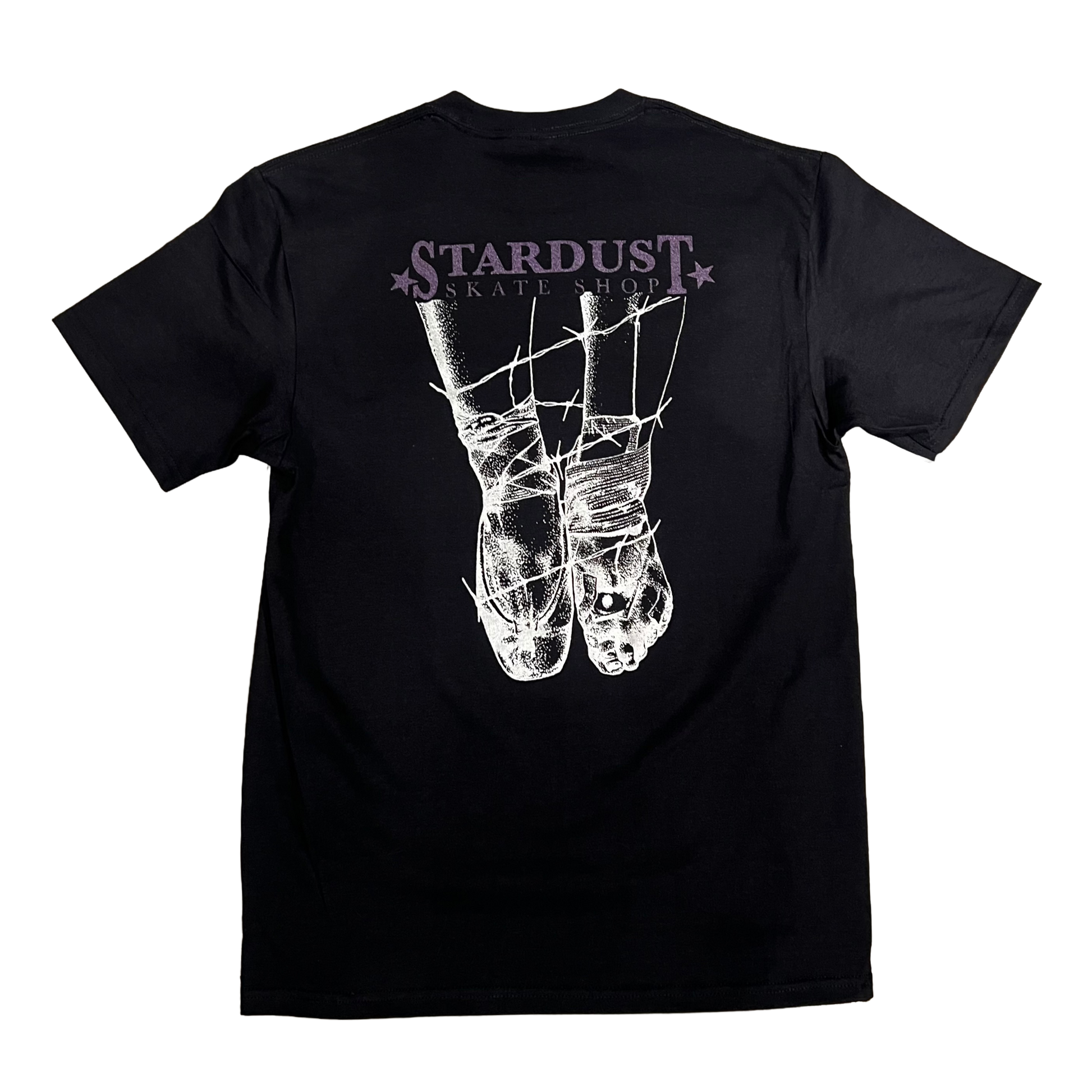 Stardust Skate Shop "Ballerina" Short Sleeve Hammer Tee 034 Black / Purple Shimmer / Metallic Silver
