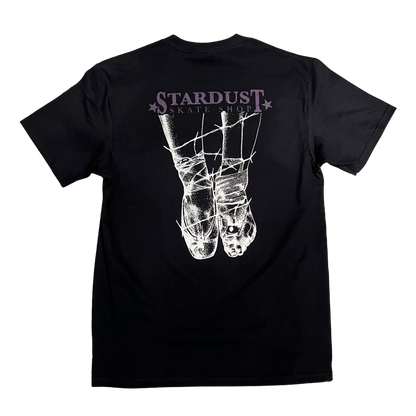 Stardust Skate Shop "Ballerina" Short Sleeve Hammer Tee 034 Black / Purple Shimmer / Metallic Silver