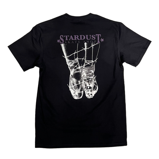Stardust Skate Shop "Ballerina" Short Sleeve Hammer Tee 034 Black / Purple Shimmer / Metallic Silver