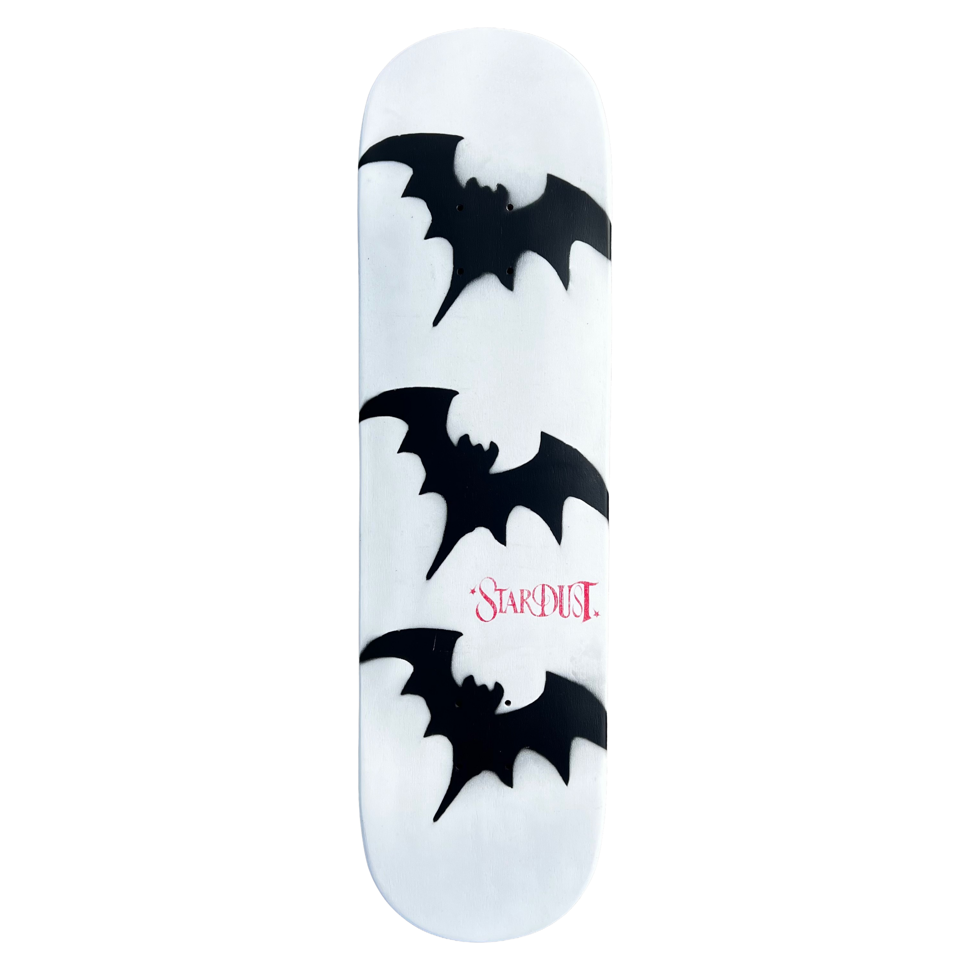 Stardust Tri-Bat Wanderlust Deck 048 8.5" (Full Cut) Flat White / Flat Black / Bright Red
