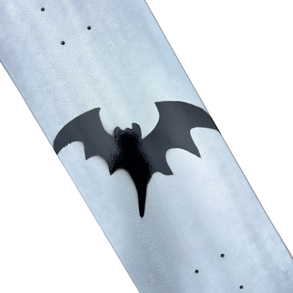 Stardust Metallic Silver / Satin Black Bat Deck 041 8.5" (Standard Cut)