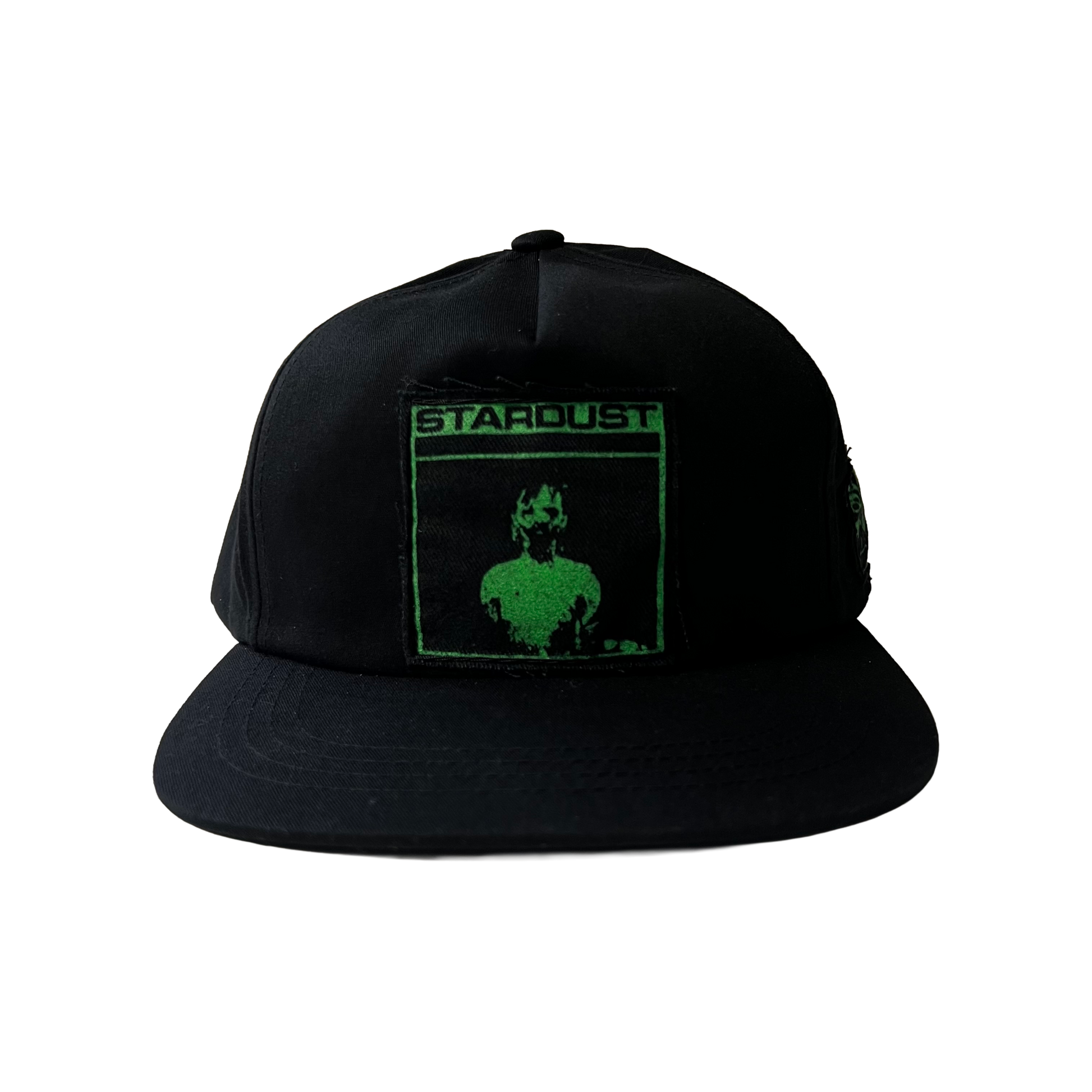 Stardust Patch Mash Ups Snapback Hat Mask 023 & Blackletter 040 Black / Slime Green