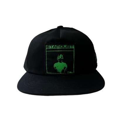 Stardust Patch Mash Ups Snapback Hat Mask 023 & Blackletter 040 Black / Slime Green