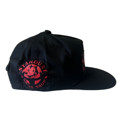 Stardust Patch Mash Ups Snapback Hat Wanderlust II 022 & Felix 012 Black / Bright Red