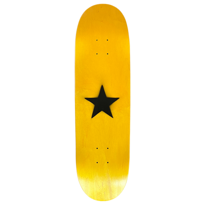 Stardust Matte Black Star Egg Shaped Deck 8.75" Yellow Veneer