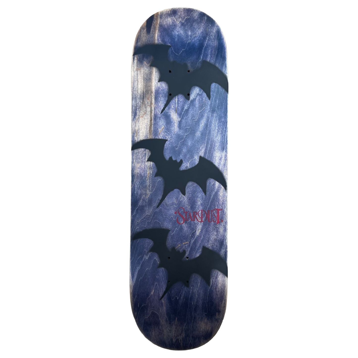 Stardust Tri-Bat Wanderlust Deck 048 8.75" (Standard Cut) Purple Wash Veneer / Flat Black / Bright Red
