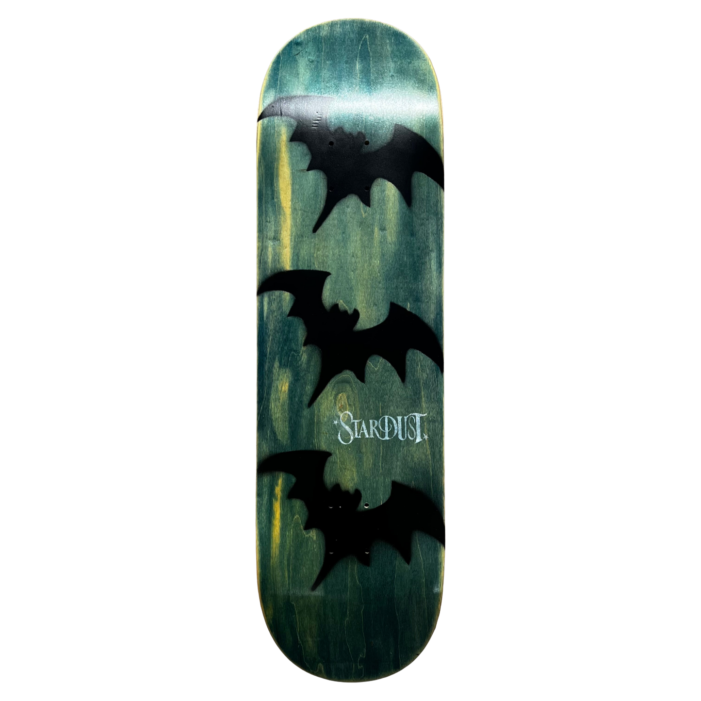 Stardust Tri-Bat Wanderlust Deck 048 8.75" (Full Cut) Teal Veneer / Flat Black / White