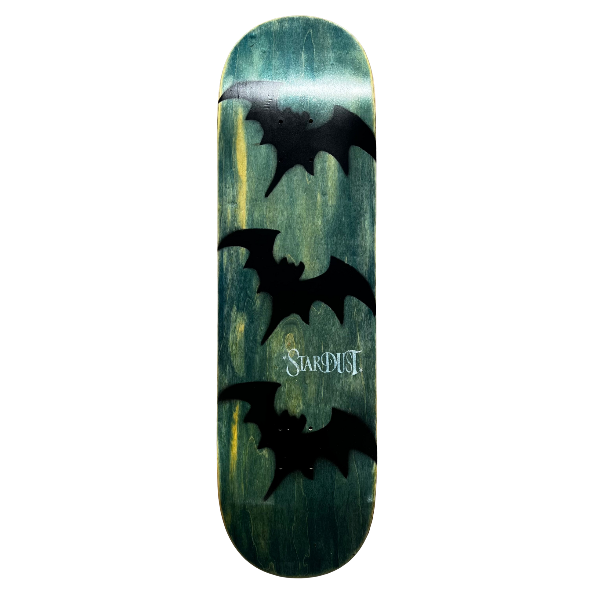Stardust Tri-Bat Wanderlust Deck 048 8.75" (Full Cut) Teal Veneer / Flat Black / White