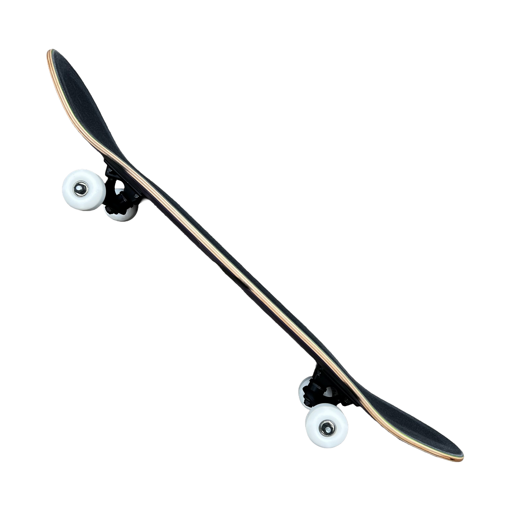 Stardust Skate Shop Tri-Bat Blackletter Full Size Pre-Built Complete Entry Level Skateboard 8.25" x 32.0" Purple Veneer / Flat Black / Bright Red
