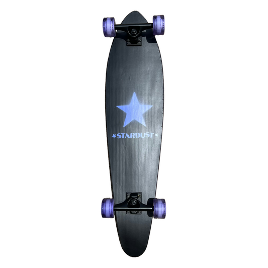 Stardust Orchid Star Pintail Cruiser Complete Skateboard 8.75" x 36.0" Matte Black / Orchid