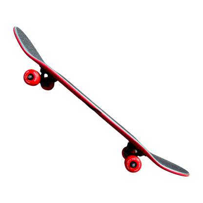 Stardust Skate Shop Bright Red / Satin Black Bat 041 Full Size Pre-Built Complete Entry Level Skateboard 8.38" x 31.8"