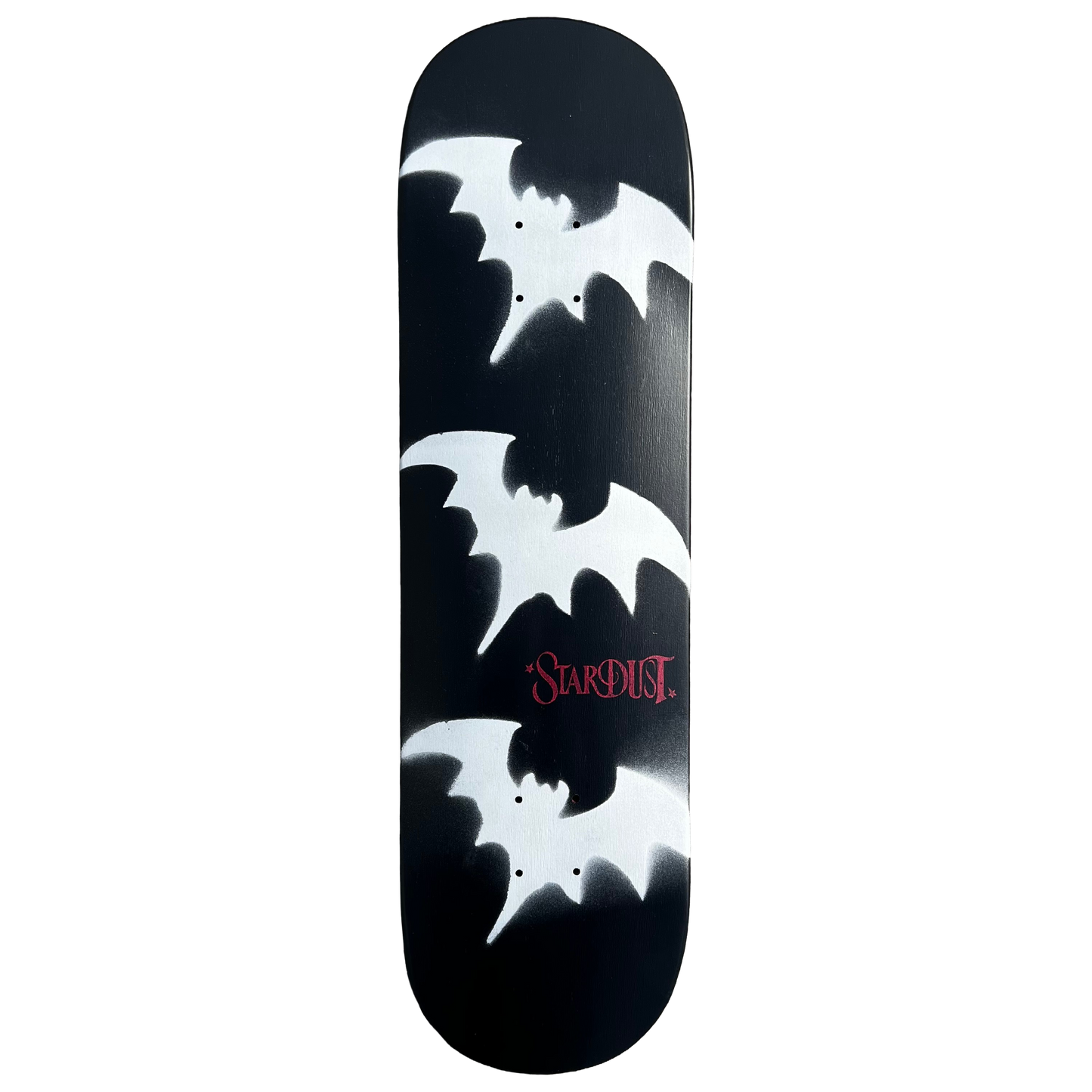 Stardust Tri-Bat Wanderlust Deck 048 8.5" (Full Cut) Gloss Black / Metallic Silver / Bright Red