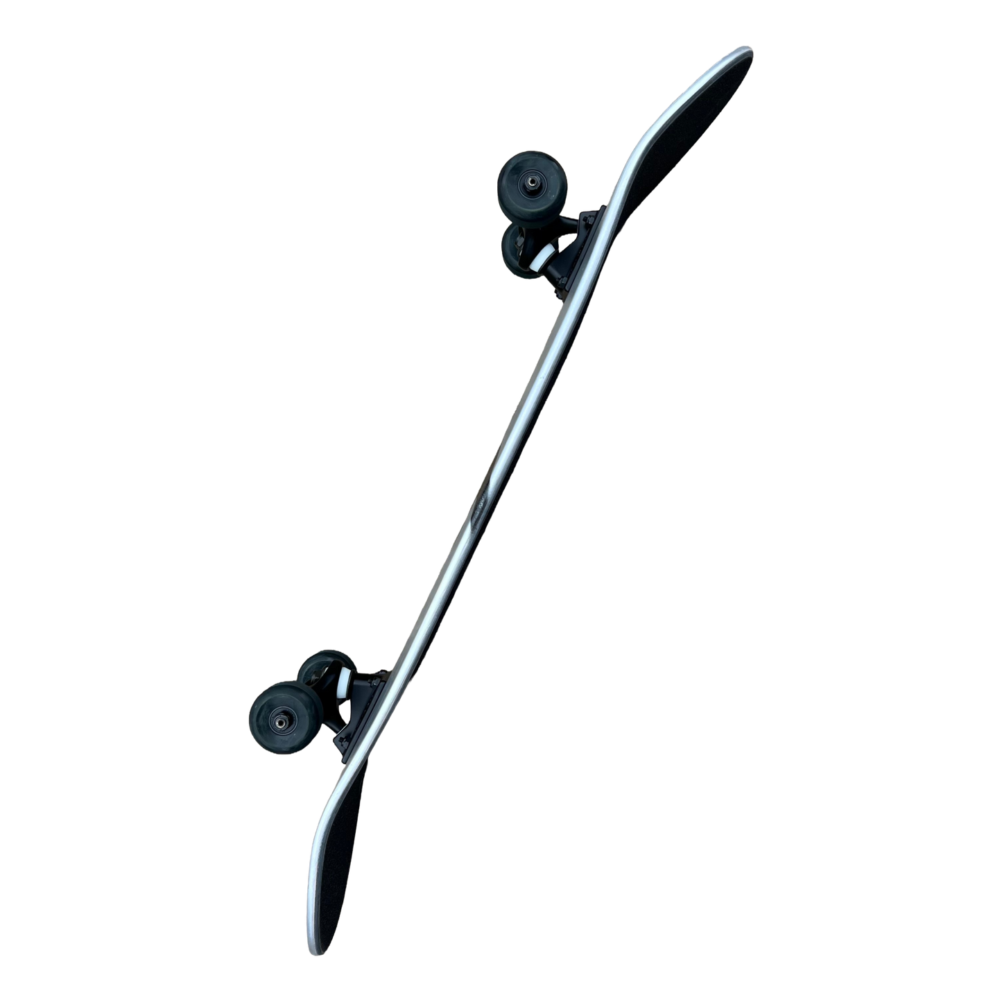 Stardust Skate Shop Mtallic Silver / Matte Black Bat 041 Pre-Built Complete Entry Level Skateboard 8.125" x 31.8"