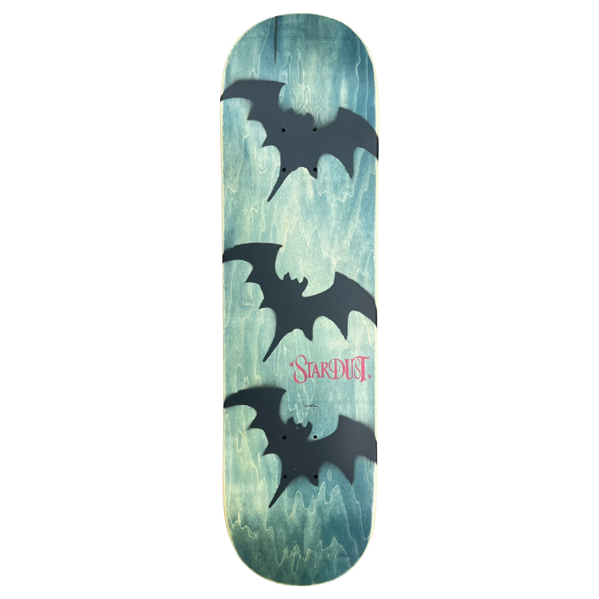 Stardust Tri-Bat Wanderlust Deck 048 8.25" (Full Cut) Teal Veneer / Flat Black / Bright Red