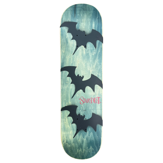 Stardust Tri-Bat Wanderlust Deck 048 8.25" (Full Cut) Teal Veneer / Flat Black / Bright Red