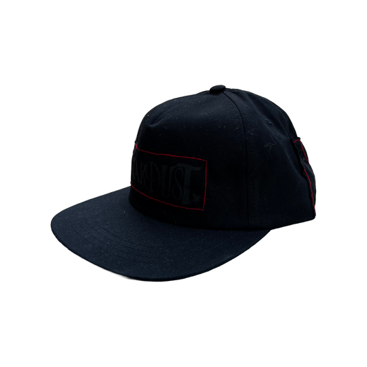 Stardust Patch Mash Ups Snapback Hat Wanderlust II 022 & Devil Man 018 Black / Black / Bright Red Stitching