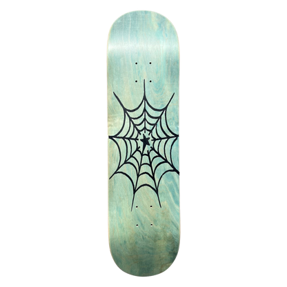 Stardust Spider Web Deck Blue Wash Veneer / Matte Black Deck 042 8.375" (Full Cut)