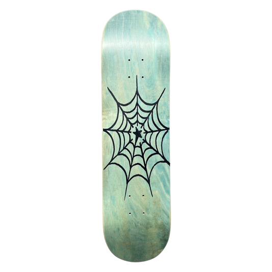 Stardust Spider Web Deck Blue Wash Veneer / Matte Black Deck 042 8.375" (Full Cut)