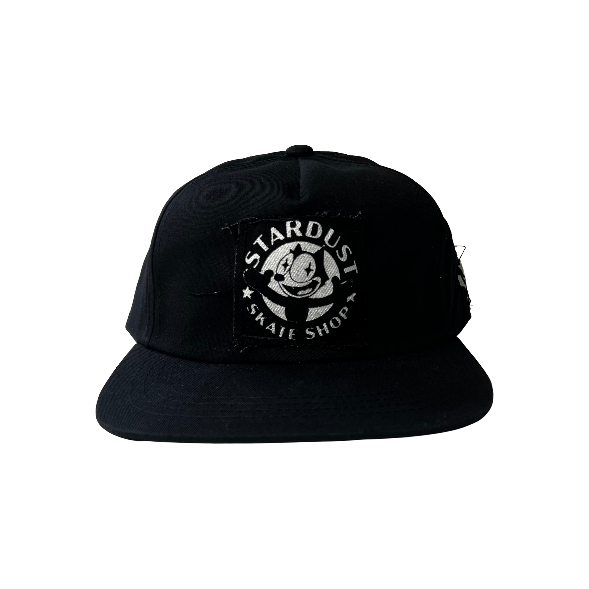 Stardust Patch Mash Ups Snapback Hat Felix 012 & Devil Man Text 047 Black / White