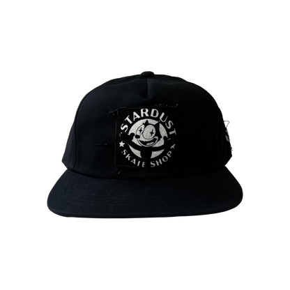 Stardust Patch Mash Ups Snapback Hat Felix 012 & Devil Man Text 047 Black / White