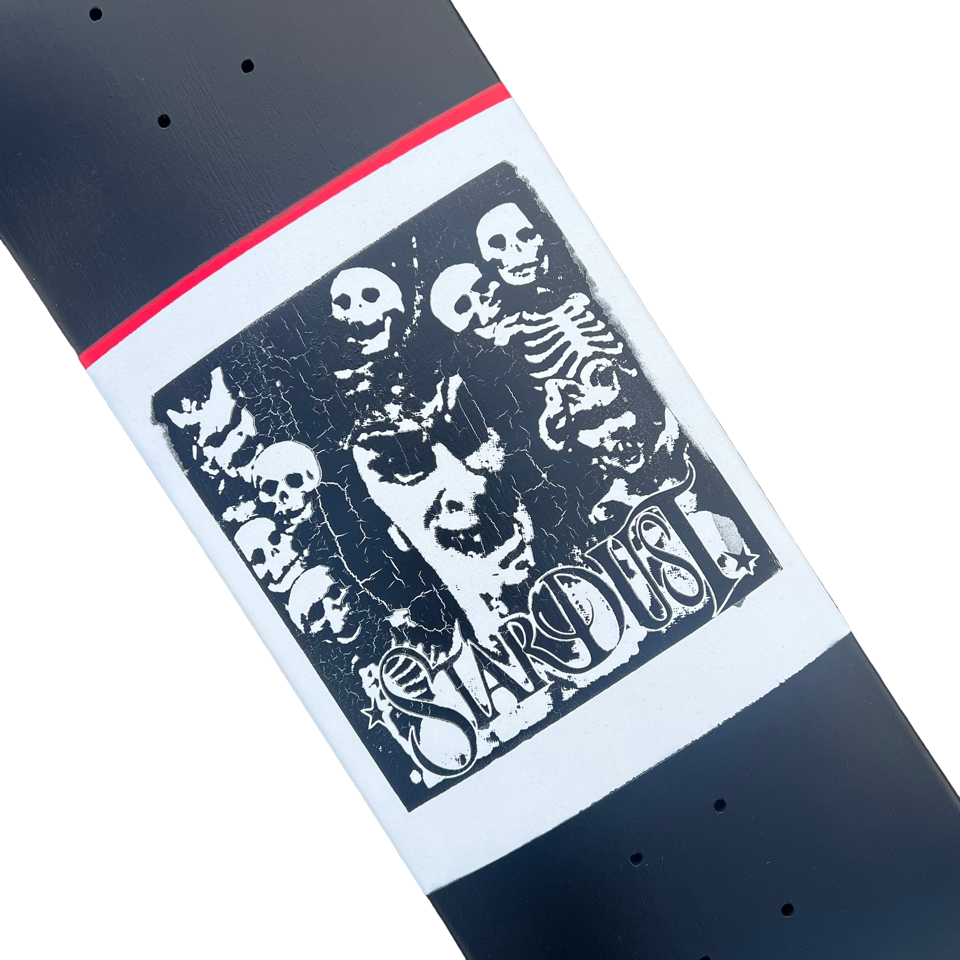 Stardust "Archaic Skulls" Deck 027 8.5" Satin Black / White / Matte Black / Bright Red (Standard Cut)