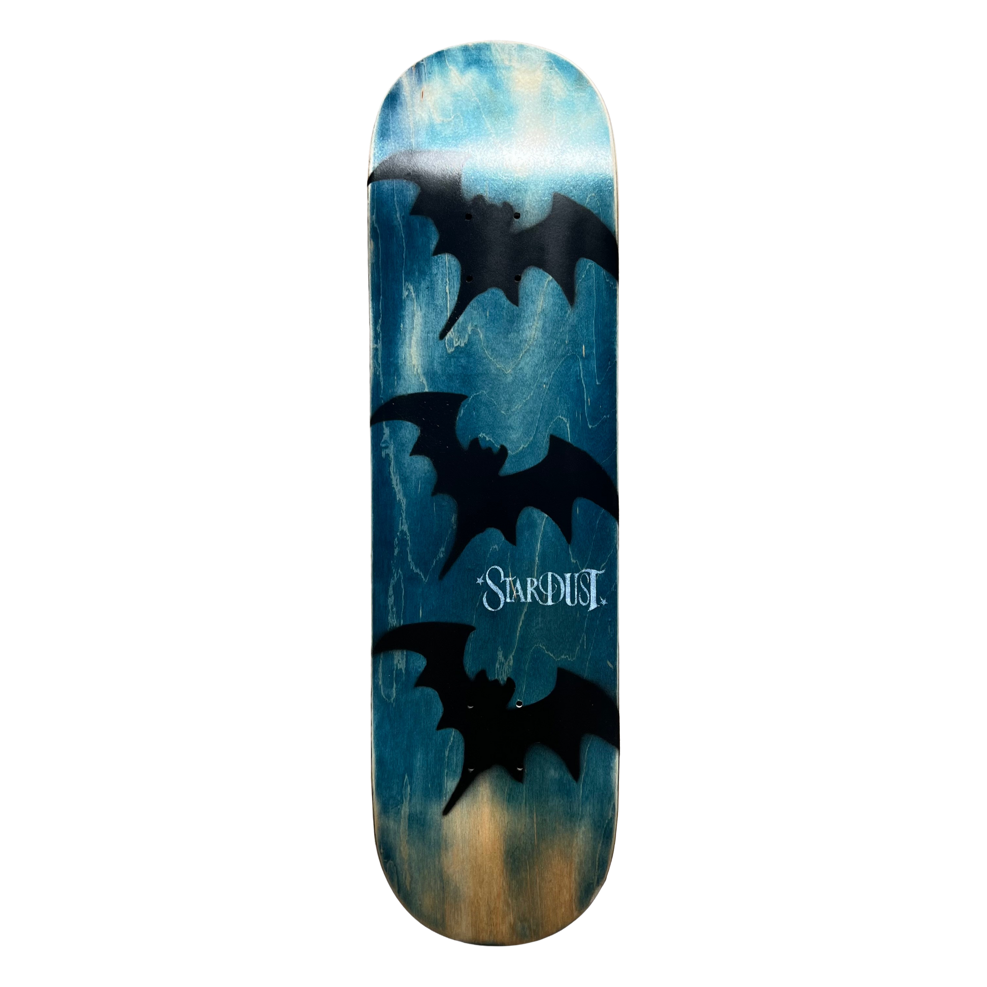 Stardust Tri-Bat Wanderlust Deck 048 8.5" (Full Cut) Blue Veneer / Flat Black / White