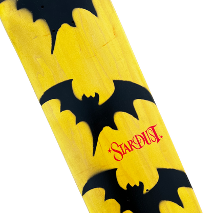 Stardust Tri-Bat Wanderlust Deck 048 8.5" (Full Cut) Yellow Veneer / Flat Black / Bright Red