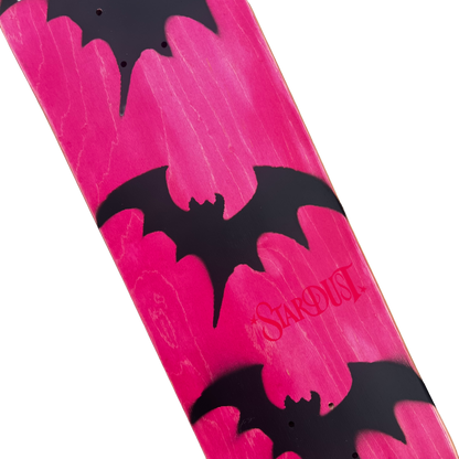 Stardust Tri-Bat Wanderlust Deck 048 8.75" (Full Cut) Pink Veneer / Flat Black / Bright Red