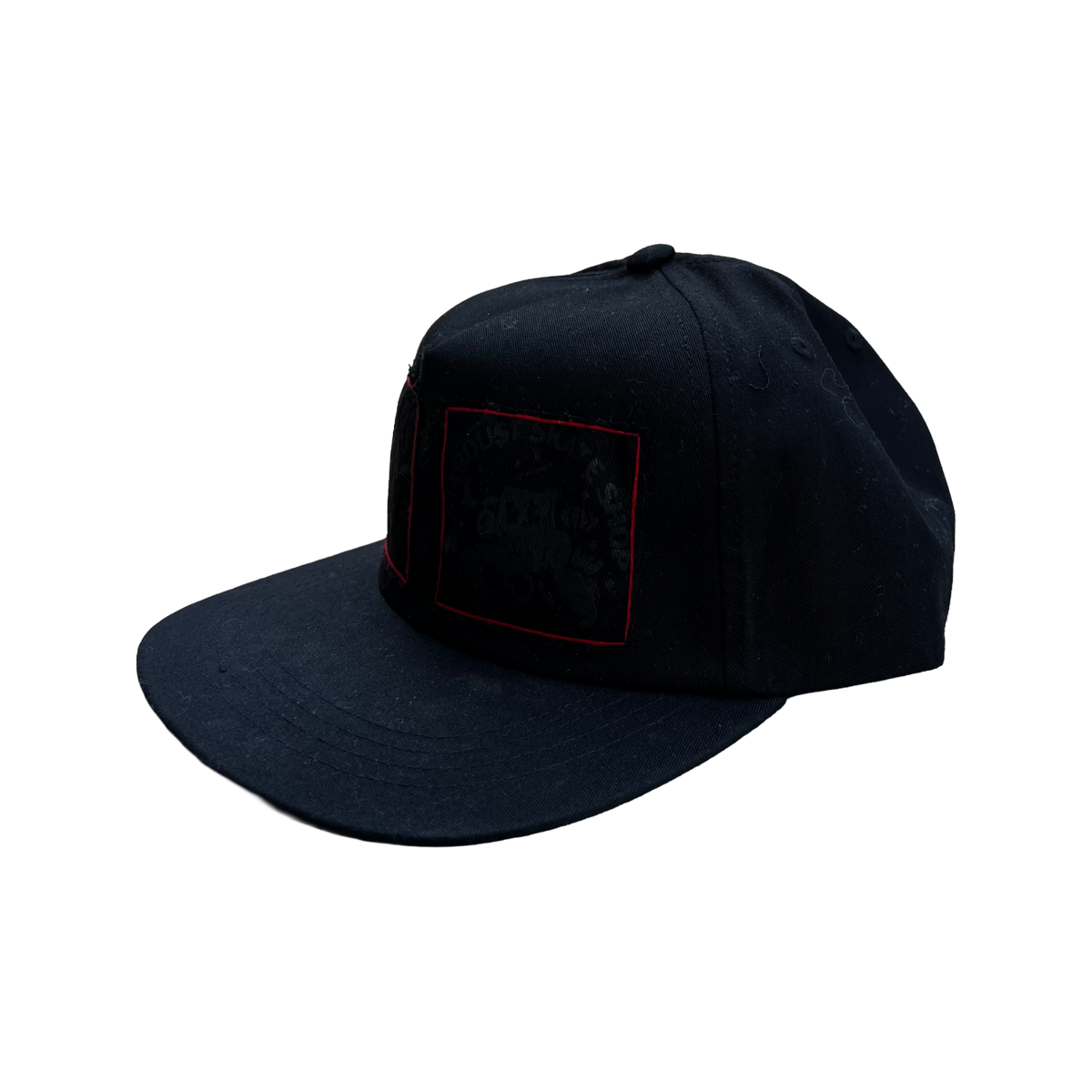 Stardust Patch Mash Ups Snapback Hat Felix 012 & Raver 011 Black / Black / Bright Red Stitching