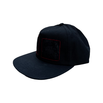 Stardust Patch Mash Ups Snapback Hat Felix 012 & Raver 011 Black / Black / Bright Red Stitching