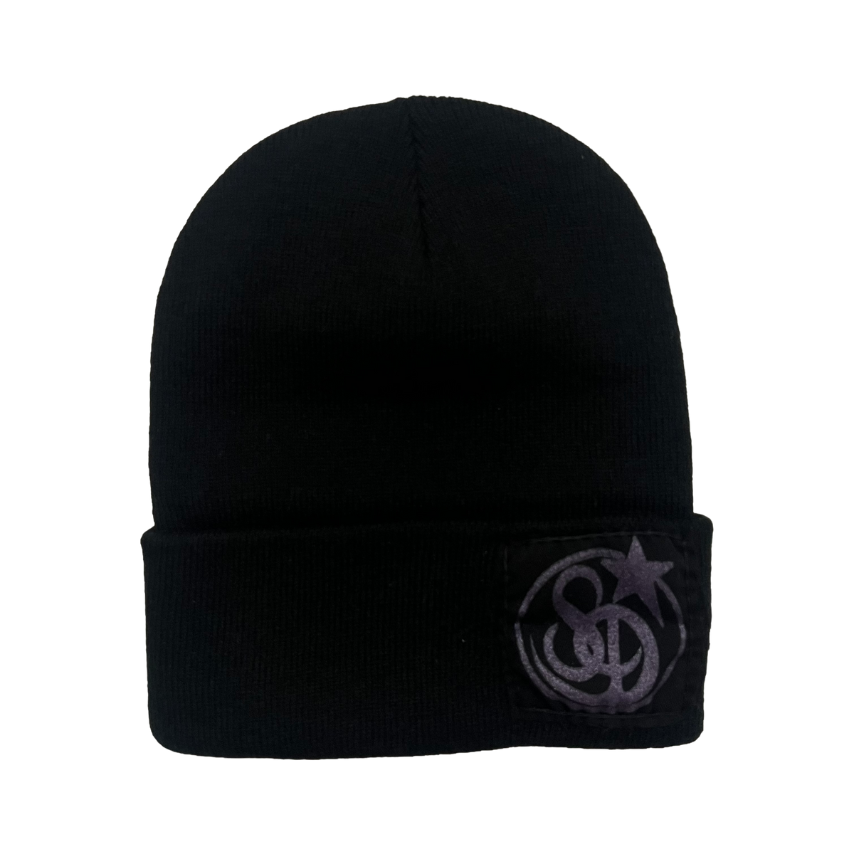 Stardust Patch Cuffed Beanie Wanderlust Lettermark 022.2 Black / Purple Shimmer