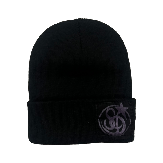 Stardust Patch Cuffed Beanie Wanderlust Lettermark 022.2 Black / Purple Shimmer