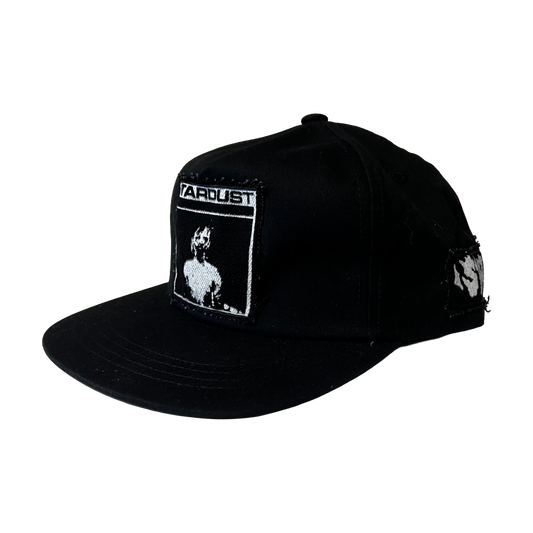 Stardust Patch Mash Ups Snapback Hat Mask 023 & Devil Man Text 047 Black / White