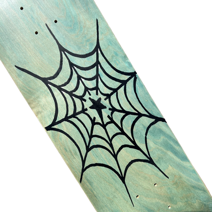 Stardust Spider Web Deck Blue Wash Veneer / Matte Black Deck 042 8.375" (Full Cut)