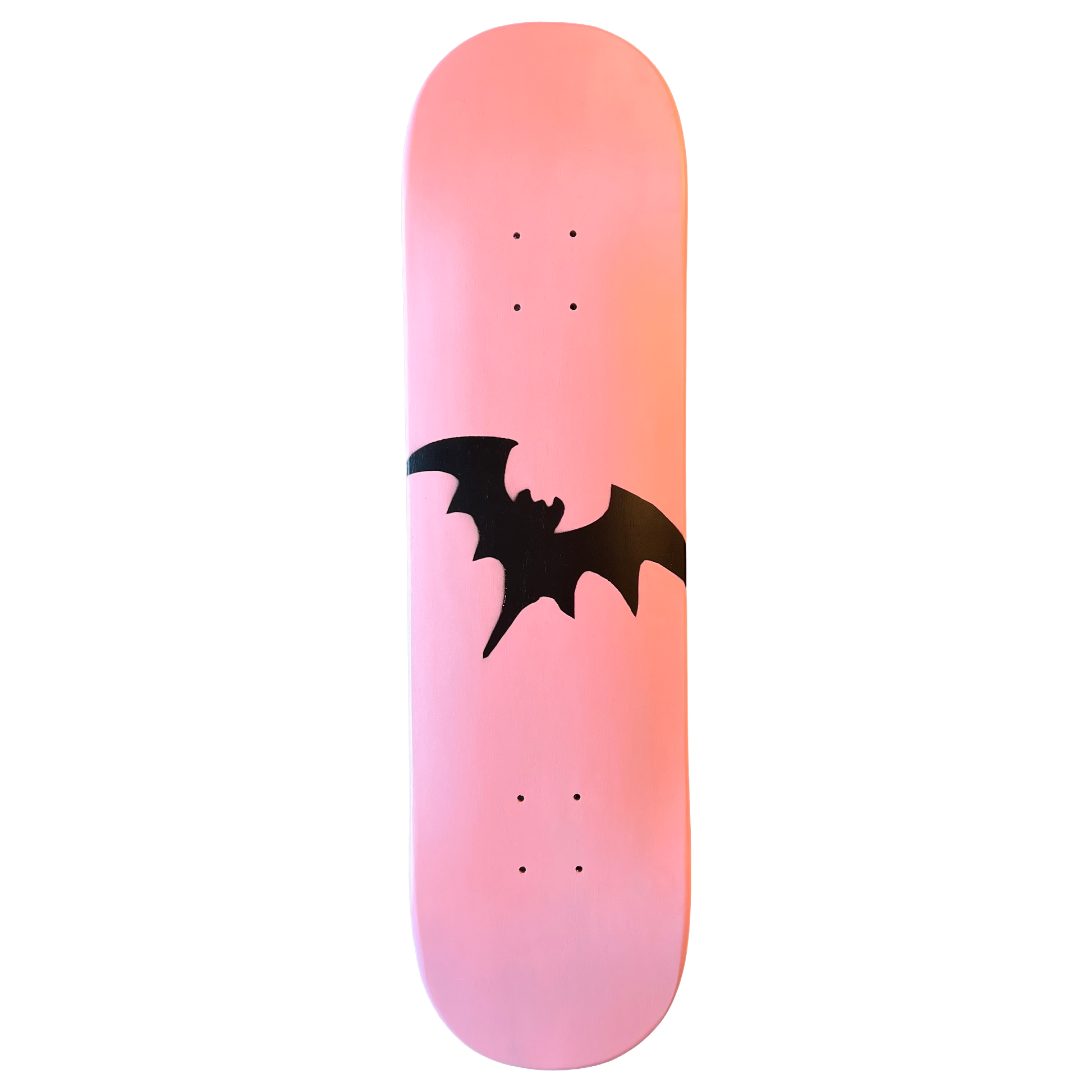 Stardust Soft Pink / Matte Black Bat Deck 041 8.25" (Full Cut)