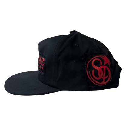 Stardust Patch Mash Ups Snapback Hat Blackletter 040 & Wanderlust Lettermark 022.2 Black / Bright Red