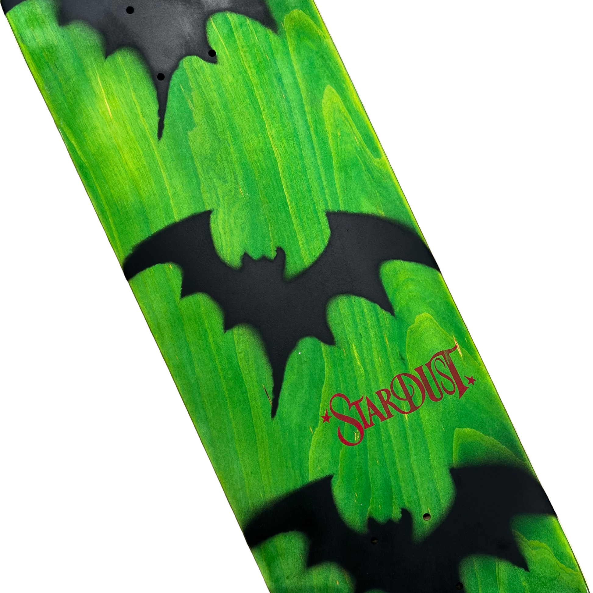 Stardust Tri-Bat Wanderlust Deck 048 8.3" (Standard Cut) Green Veneer / Flat Black / Bright Red