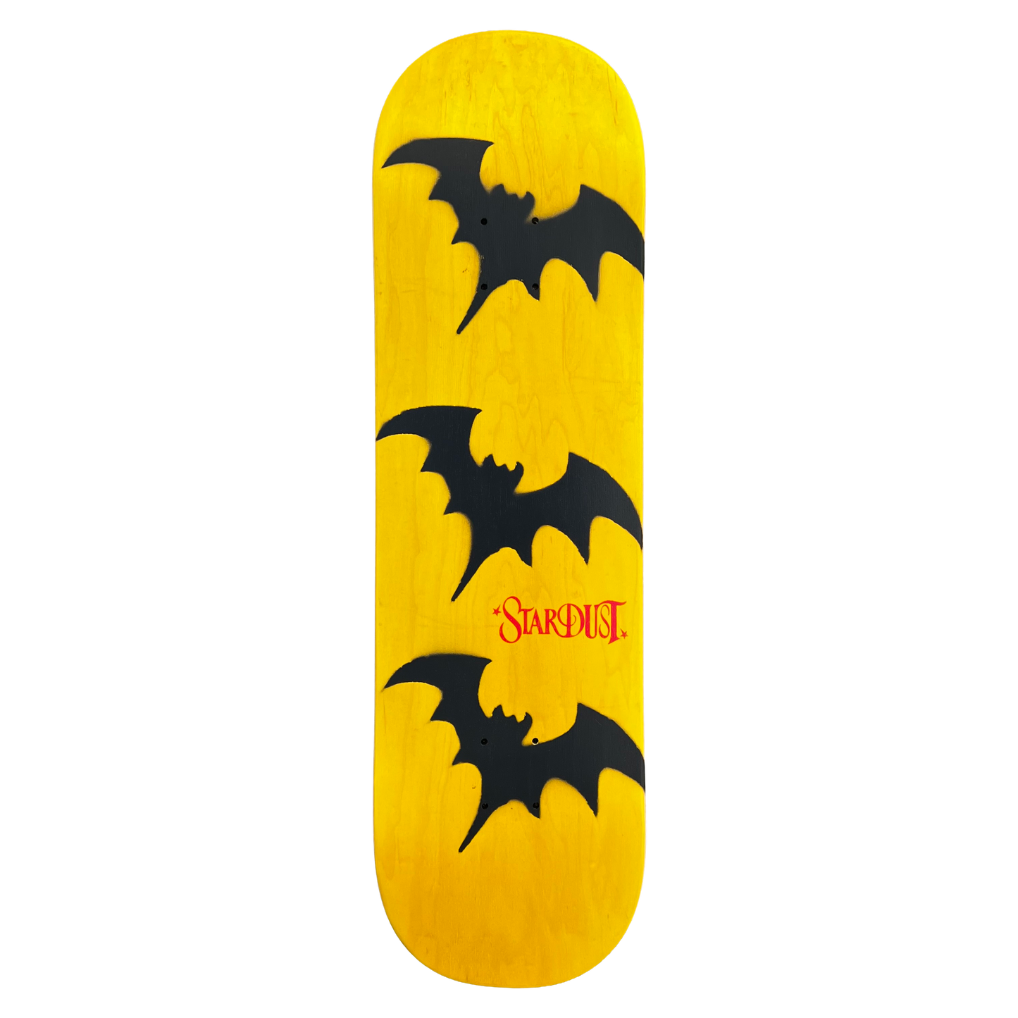 Stardust Tri-Bat Wanderlust Deck 048 8.75" (Full Cut) Yellow Veneer / Flat Black / Bright Red