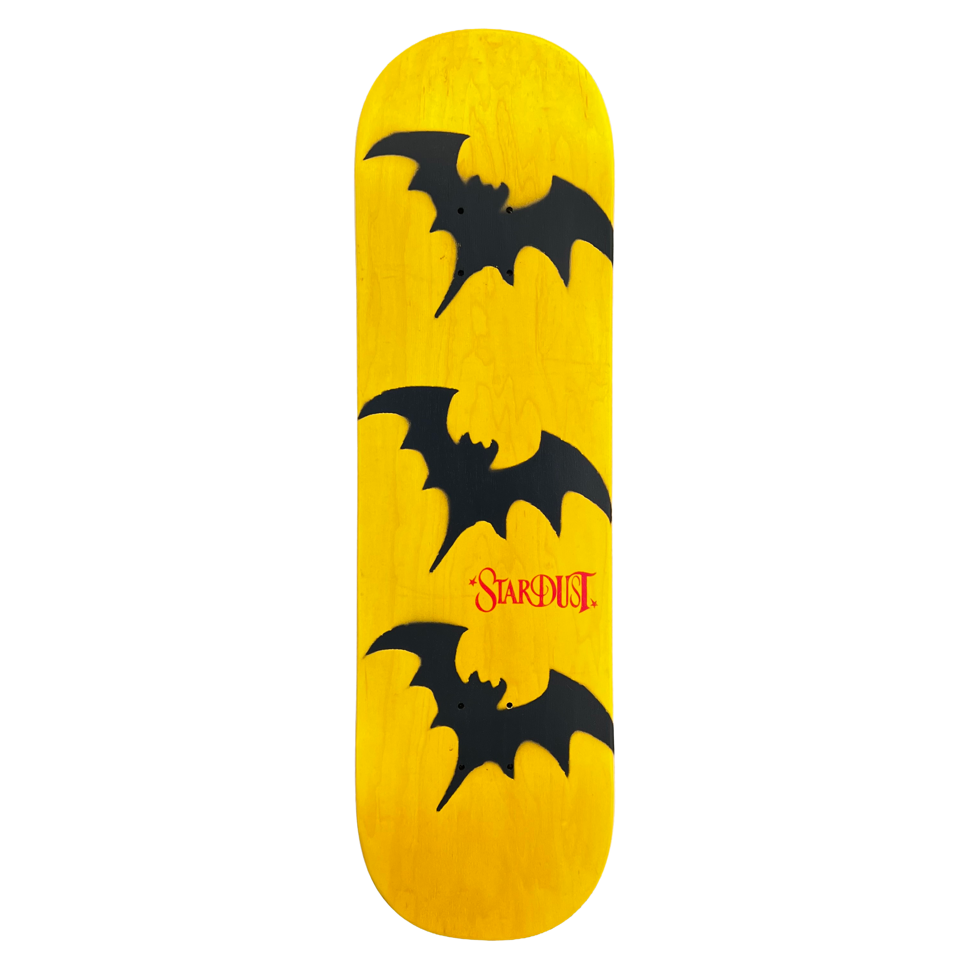 Stardust Tri-Bat Wanderlust Deck 048 8.75" (Full Cut) Yellow Veneer / Flat Black / Bright Red