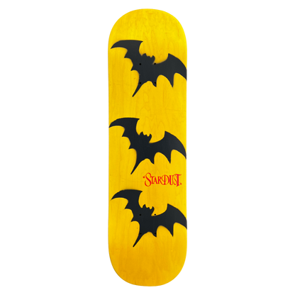 Stardust Tri-Bat Wanderlust Deck 048 8.75" (Full Cut) Yellow Veneer / Flat Black / Bright Red