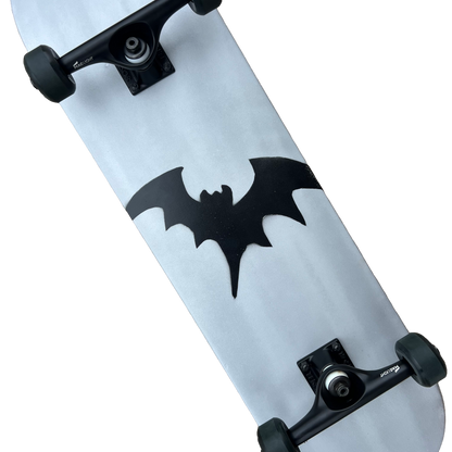 Stardust Skate Shop Mtallic Silver / Matte Black Bat 041 Pre-Built Complete Entry Level Skateboard 8.125" x 31.8"