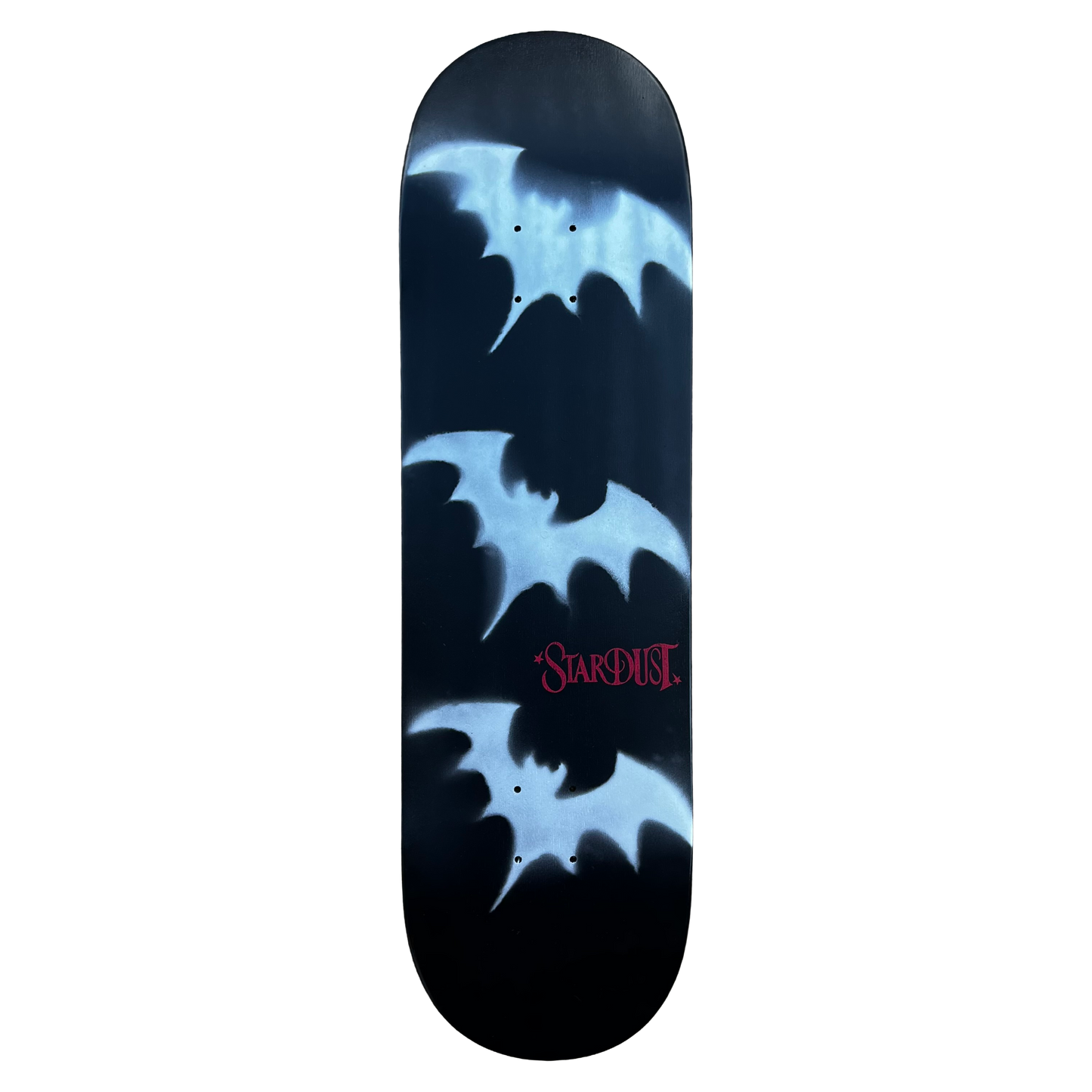 Stardust Tri-Bat Wanderlust Deck 048 8.75" (Standard Cut) Gloss Black / Metallic Silver / Bright Red