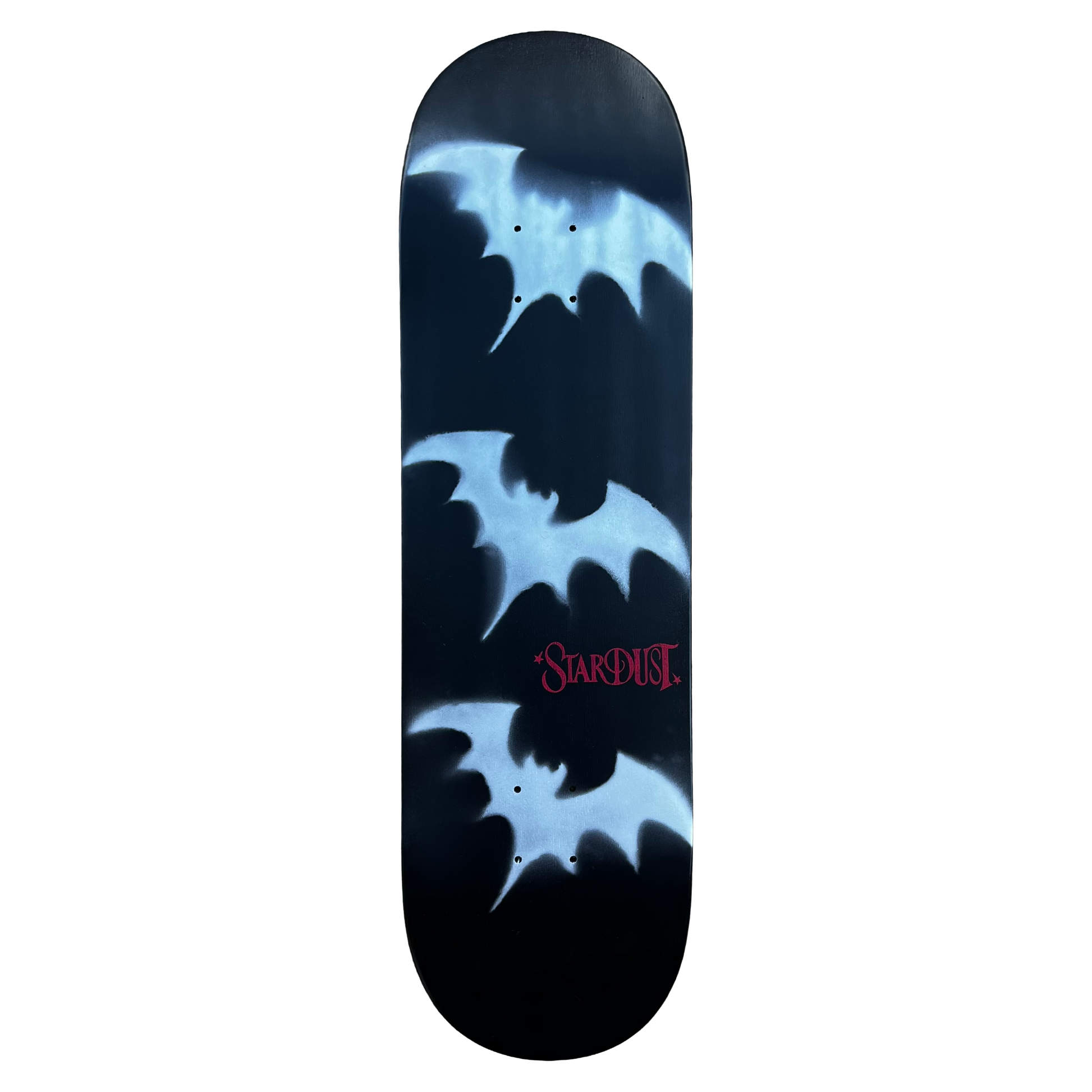 Stardust Tri-Bat Wanderlust Deck 048 8.75" (Standard Cut) Gloss Black / Metallic Silver / Bright Red