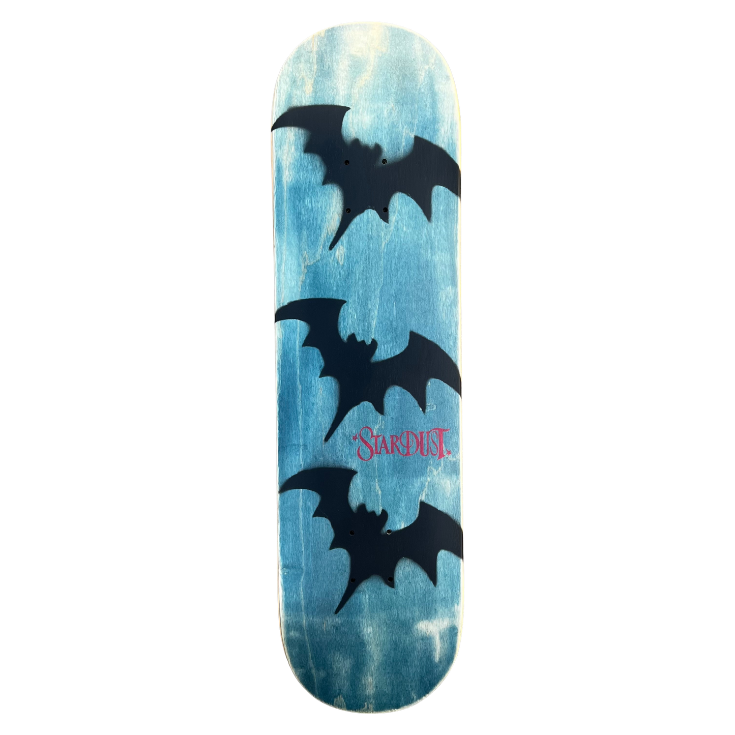 Stardust Tri-Bat Wanderlust Deck 048 8.25" (Full Cut) Blue Veneer / Flat Black / Bright Red