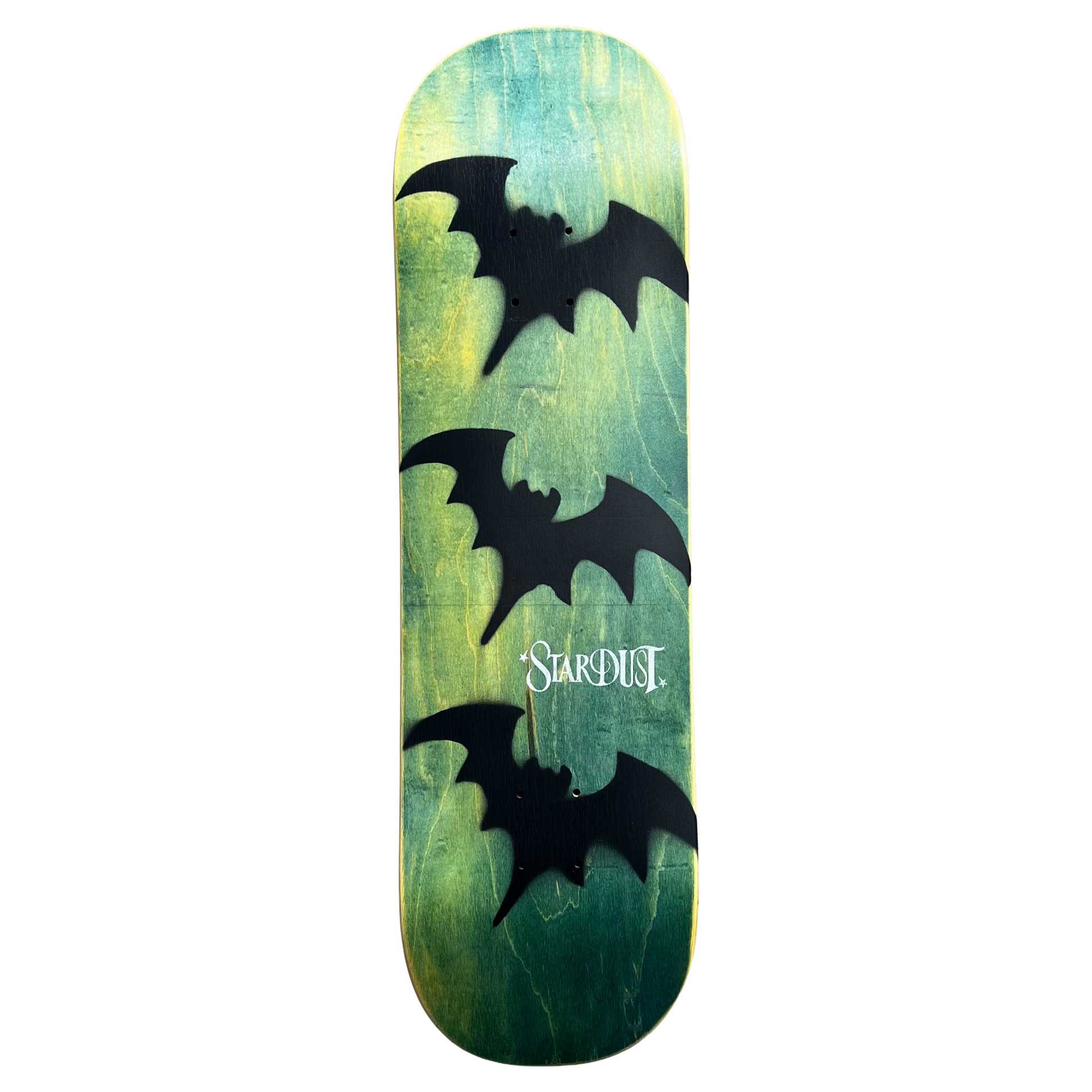 Stardust Tri-Bat Wanderlust Deck 048 8.75" (Full Cut) Green Veneer / Flat Black / White