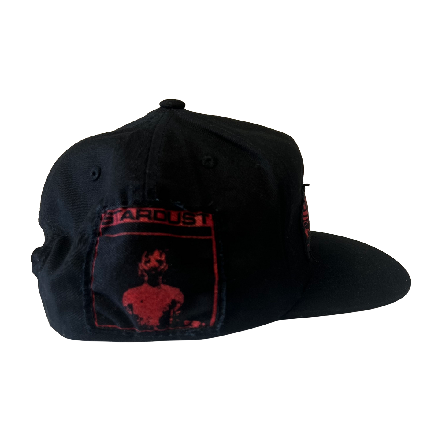 Stardust Patch Mash Ups Snapback Hat Blackletter 040 & Mask 023 Black / Bright Red
