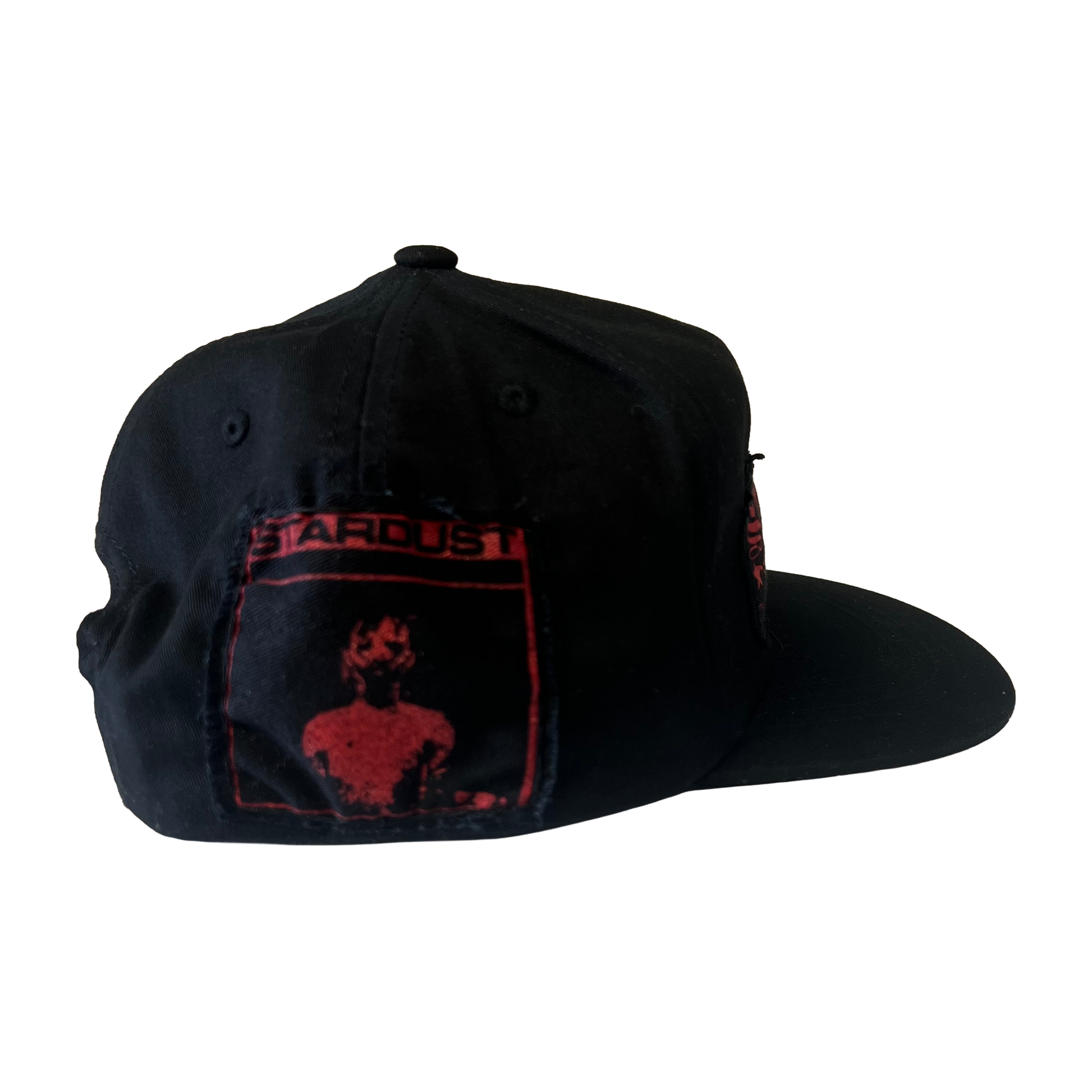 Stardust Patch Mash Ups Snapback Hat Blackletter 040 & Mask 023 Black / Bright Red