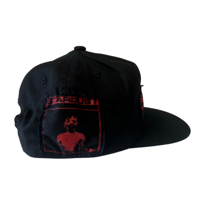 Stardust Patch Mash Ups Snapback Hat Blackletter 040 & Mask 023 Black / Bright Red