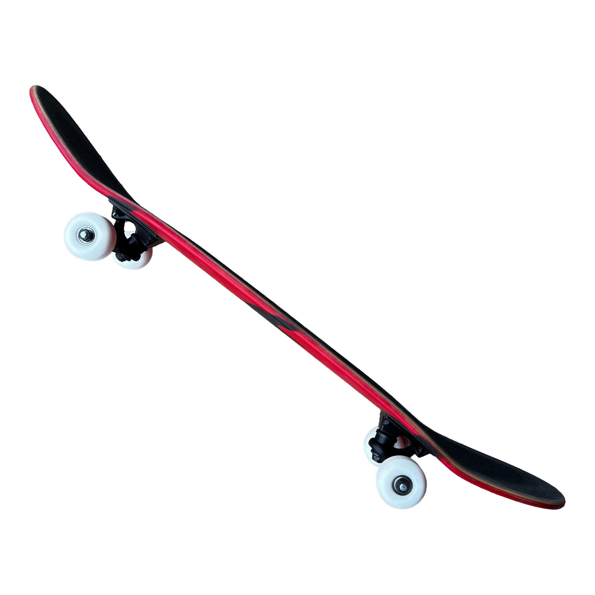 Stardust Skate Shop Tri-Bat Wanderlust Full Size Pre-Built Complete Entry Level Skateboard 8.0" x 31.75" Bright Red / Flat Black / Bright Red